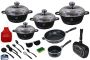 Dessini Die Cast Aluminum Non-stick Cookware Set With Grill Pan - 23 Piece