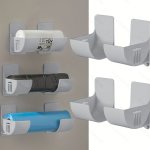 4-PACK Punch-free Storage Racks Plastic Holder For Kitchen Wrap Trash Bags Cabinet Organizer Refrigerator Side Sink Caddy Pot Li