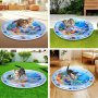 Interactive Cartoon Ocean Adventure Cat Play Mat - Splash-proof Pvc Pet Activity Pad With Floating Fish Toys Suitable For Indoor Cats And Small Dogs