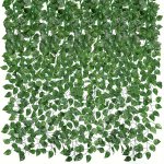 Lush Artificial Ivy Garland - Faux Greenery Vines For Wedding Engagement & Jungle Theme Parties - Polyester Wall Decor With Gree