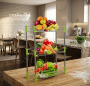 3 Tier Wire Market Basket Stand