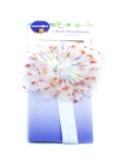 Glitter Net Flower Headband With Tinsel