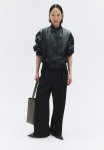 Wide Belted Trousers - Black