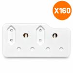 4-WAY Adaptor With 2 3-PIN And 2 2-PIN Outlets Whole Pack Of 160 Units