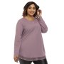 Donnay Plus Size Longer Length Casual Combo Top - Lilac