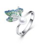 Dhia S925 Sterling Silver Adjustable Butterfly Ring With Swarovski Zirconia