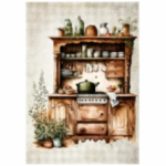 Deco Print Country Kitchen Brown