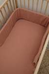 Dusty Rose Muslin Cot Bumper - Cover & Inner