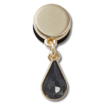 Tiny Black Pear Dangle Jibbitz - Multi Osfa