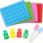 1PC Cartoon Bear Gummy Molds Gummy Bear Mold MINI Silicone Candy Mold Chocolate Gummy Molds Great For Diy Non-stick Silicone Mol