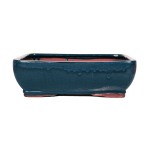 Assorted Glazed Bonsai Pots 8" - Blue Rectangular 21 X 16 X 7CM
