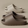 Men's Solid Color Open Toe Breathable Slippers Comfy Non Slip Durable Anti Odor Eva Slides Men's Summer Footwear