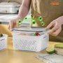 4pcs/set Storage Container Multifunctional Leak Proof And Reusable Food Storage Box With Lid Portable And Stackable Food Preservation Box For Meat Fruit And Vegetable