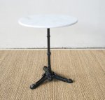 White Marble Round Top Table 72X60CM