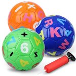 Dilabnba Kids MINI Soccer Balls 3PCS Toddlers Football Toys Soft Sport Indoor Outdoor Ball For Girls Boys With Pump Parties And