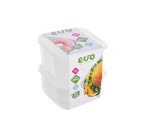 Evo 700ML Snack Box 2PC Clear