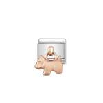 Composable Classic Link Rose Gold Dog Pendant