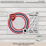 Milestone Blanket Arsenal Soccer