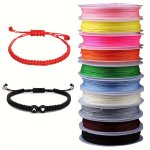 10 Rolls Nylon Cord Set - Chinese Knotting Thread For Diy Jewelry Making Inelastic Beading Cords For Bracelets Necklaces Anklets