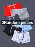 3PCS Men's Antibacterial Underwear Casual Boxer Briefs Shorts Breathable Comfy Stretchy Boxer Trunks Sports Shorts For Spring Su