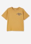 Cotton On Jonny Short Sleeve Graphic Print Tee - Mustard Seed varsity Athletics 1992