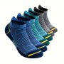 6 Pairs Of Men's Knitted Anti Odor & Sweat Absorption Low Cut Socks Comfy & Breathable Sport Socks For Outdoor Activities