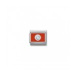 Composable Silver Orange Sparkle Link