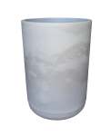 Match Cylinder Japi Planter With Saucer Click For Details - Tall JCMC36 350MM Width X 520MM Height Burnt Cement