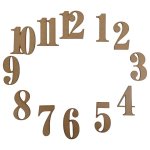 Clock Numbers 1-12 Laser Cut Supawood 90MM