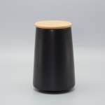 Black Ceramic Storage Canister - Large 8.5 X 15.5CM
