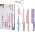 6 Piece Corrugated Knifes Ceramic Bread Knife Steak Knife Set