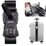Anti-theft Luggage Belt With Digital Scale And Double Lock - Grey
