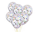 Clear Balloon Filled With Star Confetti - Pack Of 5