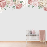 Falling Peony Wallpaper - 1.2M Wide X 3M High Non-adhesive Requires Wallpaper Glue