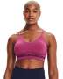 Women's Ua Seamless Low Longline Sports Bra - Pink QUARTZ-678 / XS