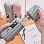Portable Travel Toothbrush Case With Toothpaste Holder - Compact Hygienic And Durable - Ideal For Camping & Traveling Easy To Ca