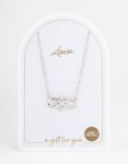 Silver Diamante Heart Necklace