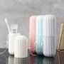 Portable Travel Toothbrush Kit With Rinse Cup & Cap - Odorless Oral Care Storage Box For Toothpaste And Toothbrushes