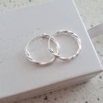 Riley 925 Sterling Silver Round Hoop Earrings Size: 20MM
