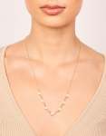 Waterproof Gold Plated Stainless Steel Cubic Zirconia Teardrop Pendants Necklace
