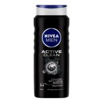 Nivea Men Active Clean 3-IN-1 Shower Gel With Active Charcoal 500 Ml