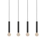Cortenova Metal Four Pendant Light Black