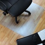 Marvelux Office Chair Mat For Hardwood Floors 30" X 48" Clear Pvc Hard Floor Protector Mat For Under Desks Rectangular Vinyl Flo