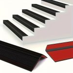 100.58CM 201.17CM Self-adhesive Stair Edge Protector: Grip-tex Rubber Strip For Stair Corners Indoor outdoor Waterproof Stair Tr