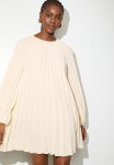 Pleated Trapeze MINI Dress - Neutral