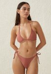Cotton On Fixed Tie Side Cheeky Bikini Bottom - Rose Dust Shimmer