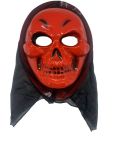Red Skull With Veil Halloween Mask