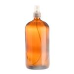 1 Litre Amber Glass Medical Round Bottle With Atomiser Spray - Natural 28 410