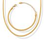 Gold Necklace And Bracelet Set - Snake Chain Niche Design