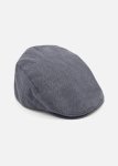 Textured Linen Blend Flat Cap